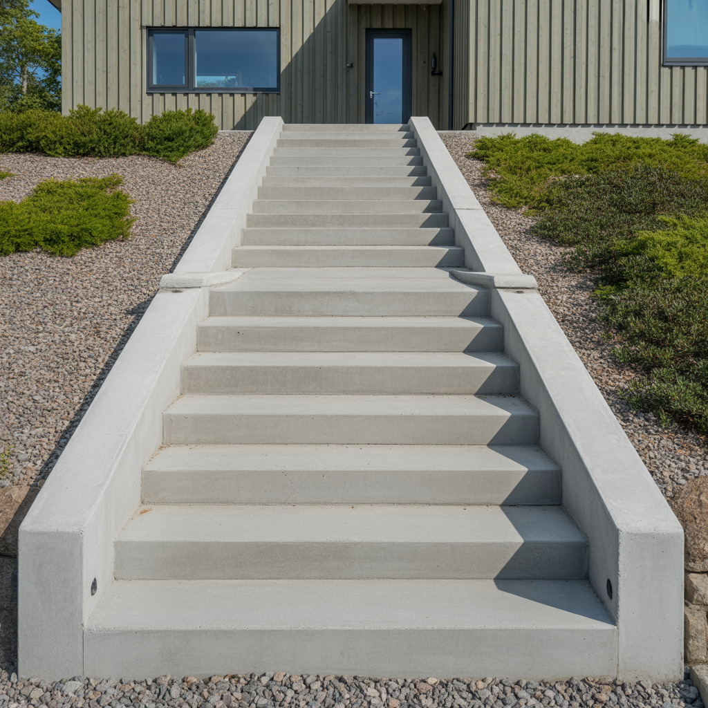 7.Hur bygger du en stabil och hallbar betongtrappa utomhus